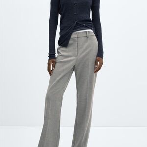 Mango Classic Gray Women's Trousers